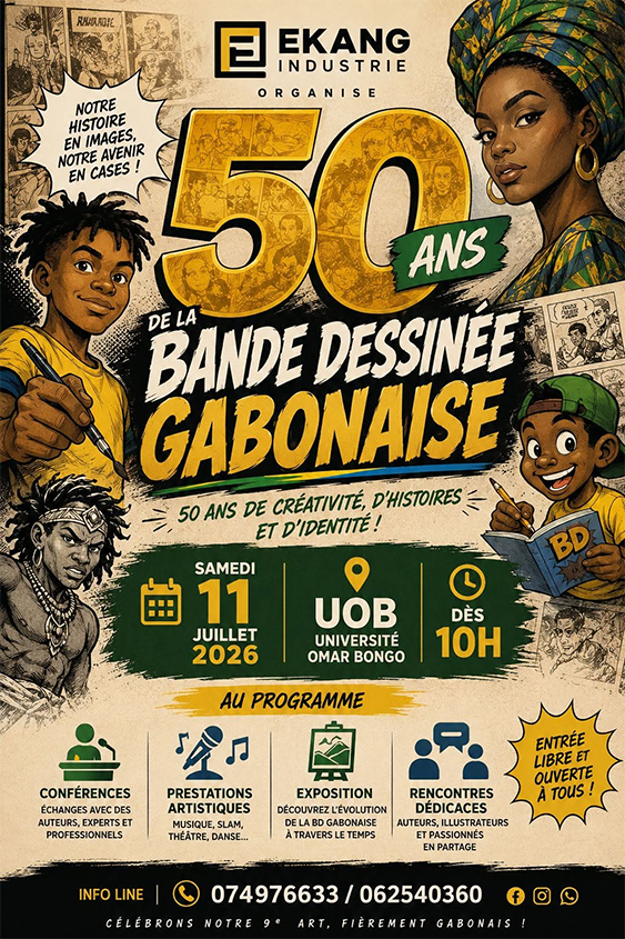 50 ans de la Bande Dessinée Gabonaise : Le rendez-vous historique à ne pas man &hellip;